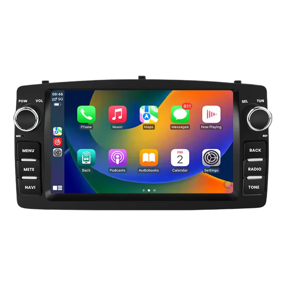 E130 2000–2006 – 7_ Bilradio m. Apple CarPlay Og Android Auto Toyota Corolla 2000-2006 Autoradio mit CarPlay & Android Auto